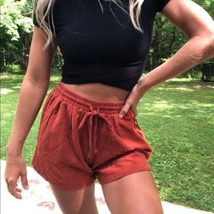 Burnt Orange Comfy Shorts